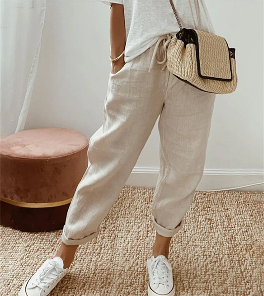 Chloé | Pantalon d'été en lin élégant