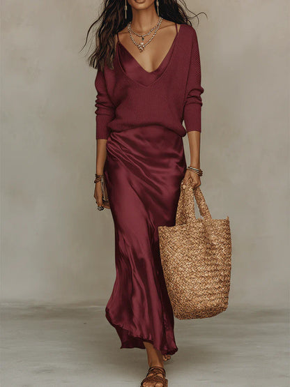 Elena | Robe Satinée Midi