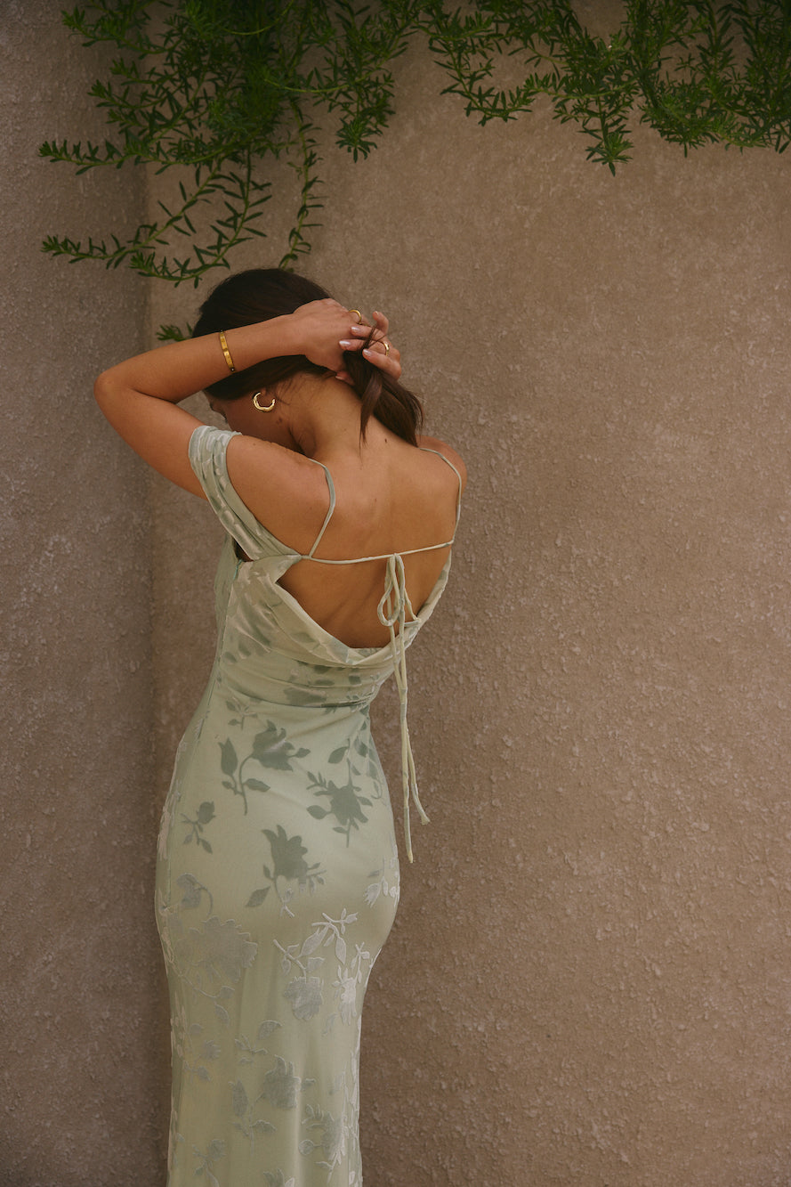 Robe Maxi Tropical Tide Verte