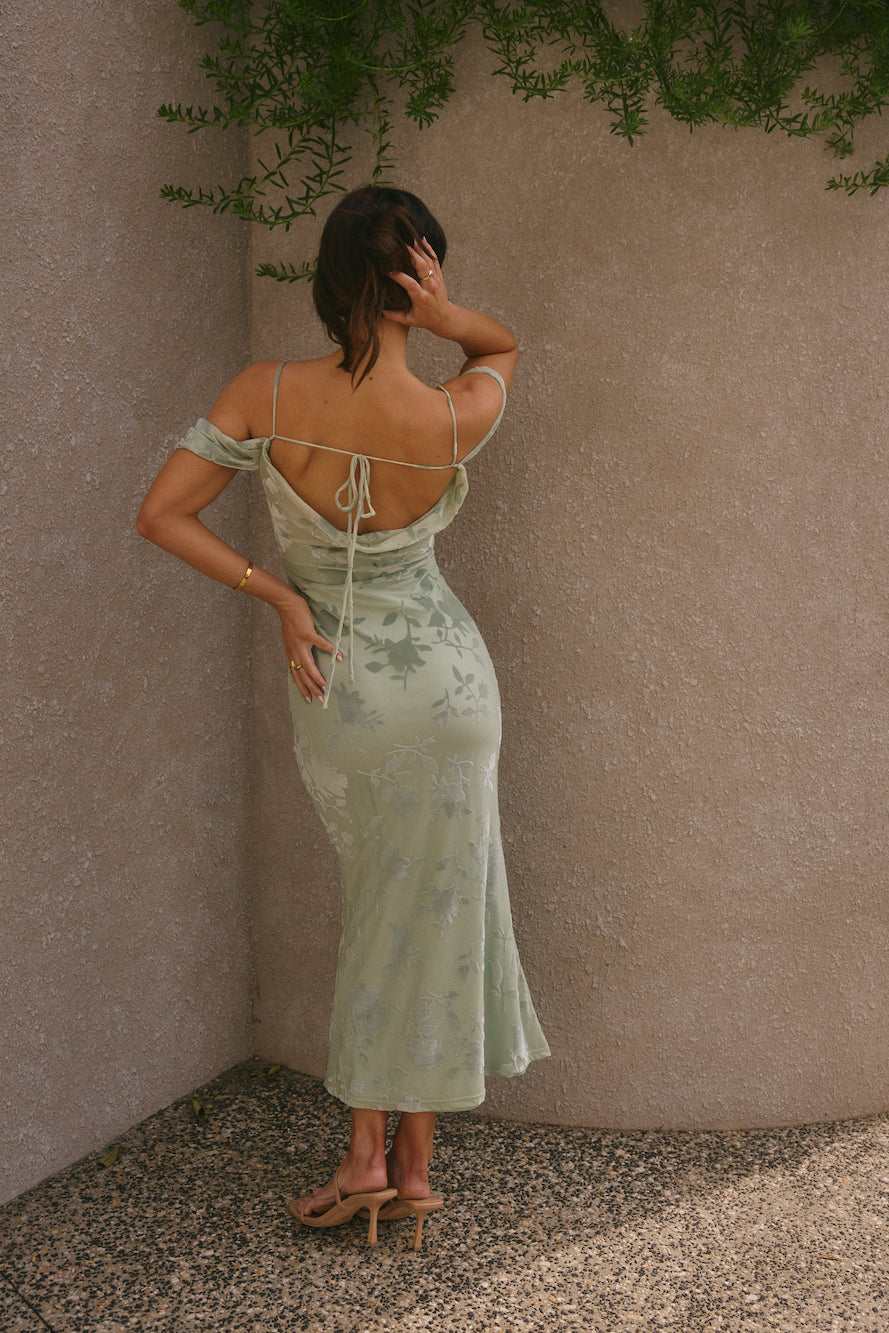 Robe Maxi Tropical Tide Verte
