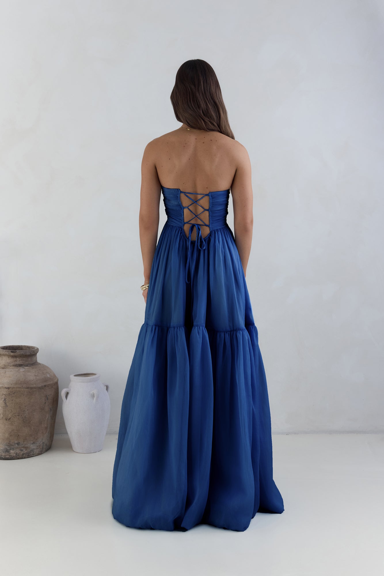 Robe Maxi Sans Bretelles Style Inoubliable Marine