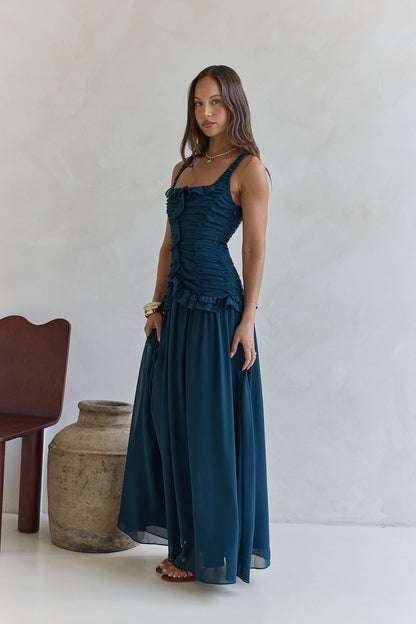 Robe Maxi Luxe Shoreline Verte