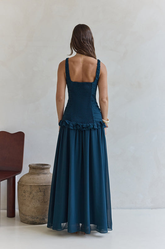 Robe Maxi Luxe Shoreline Verte