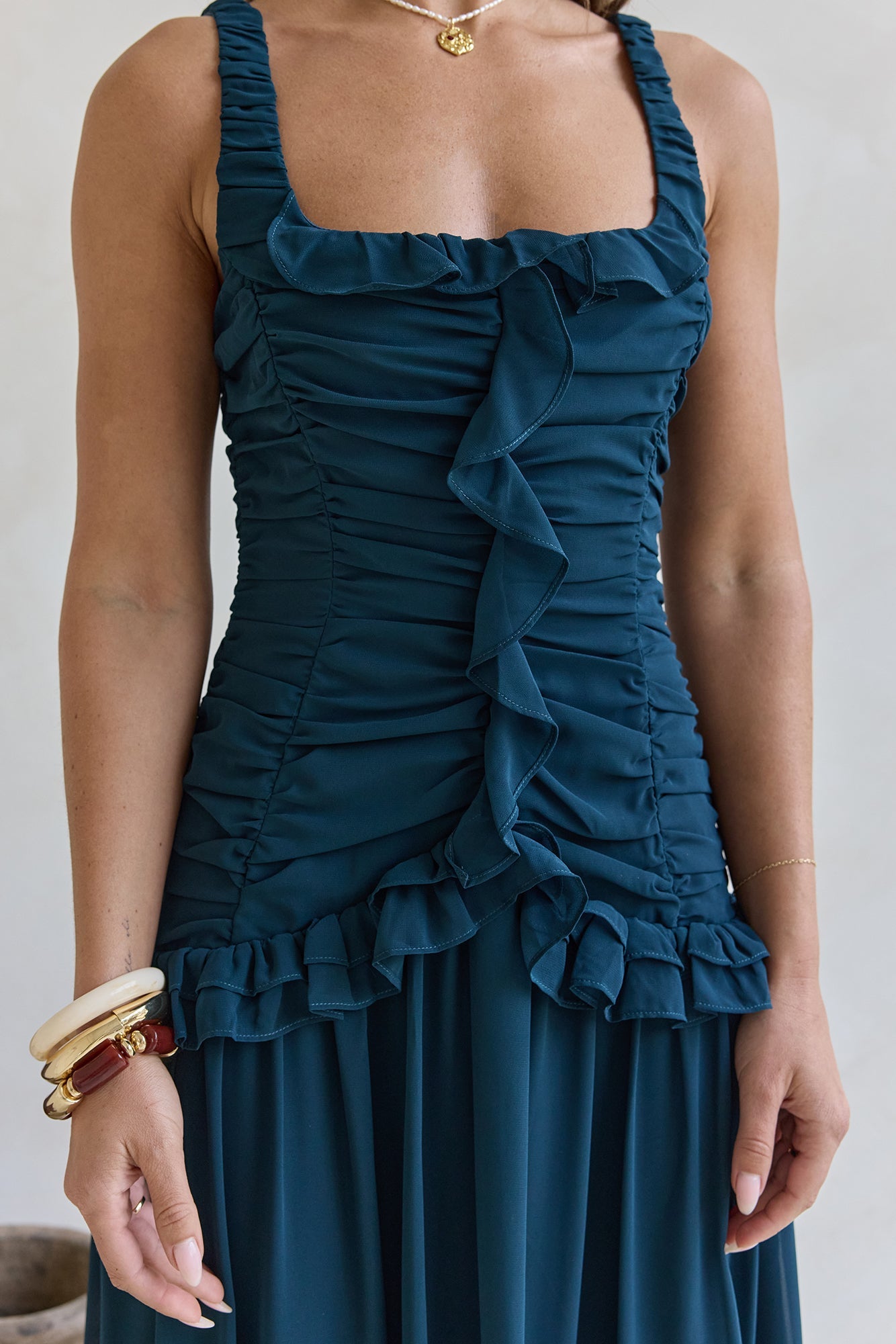 Robe Maxi Luxe Shoreline Verte