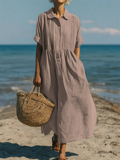 ROBE EN LIN ÉLÉGANTE POUR FEMMES