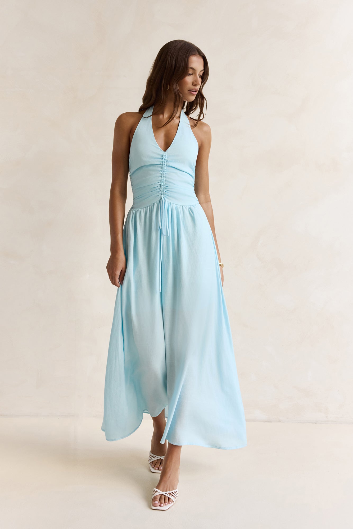 Robe Maxi Halter Heart Of Ours Bleu