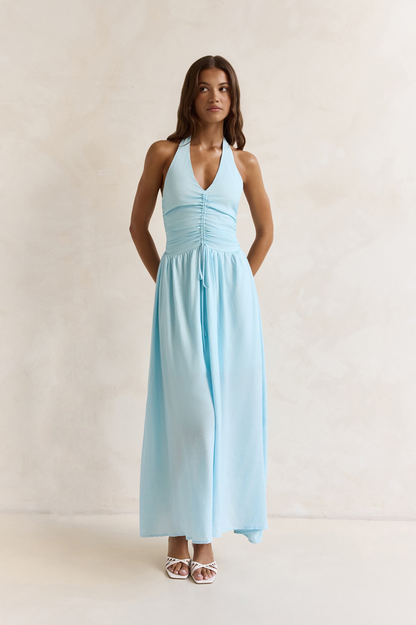 Robe Maxi Halter Heart Of Ours Bleu