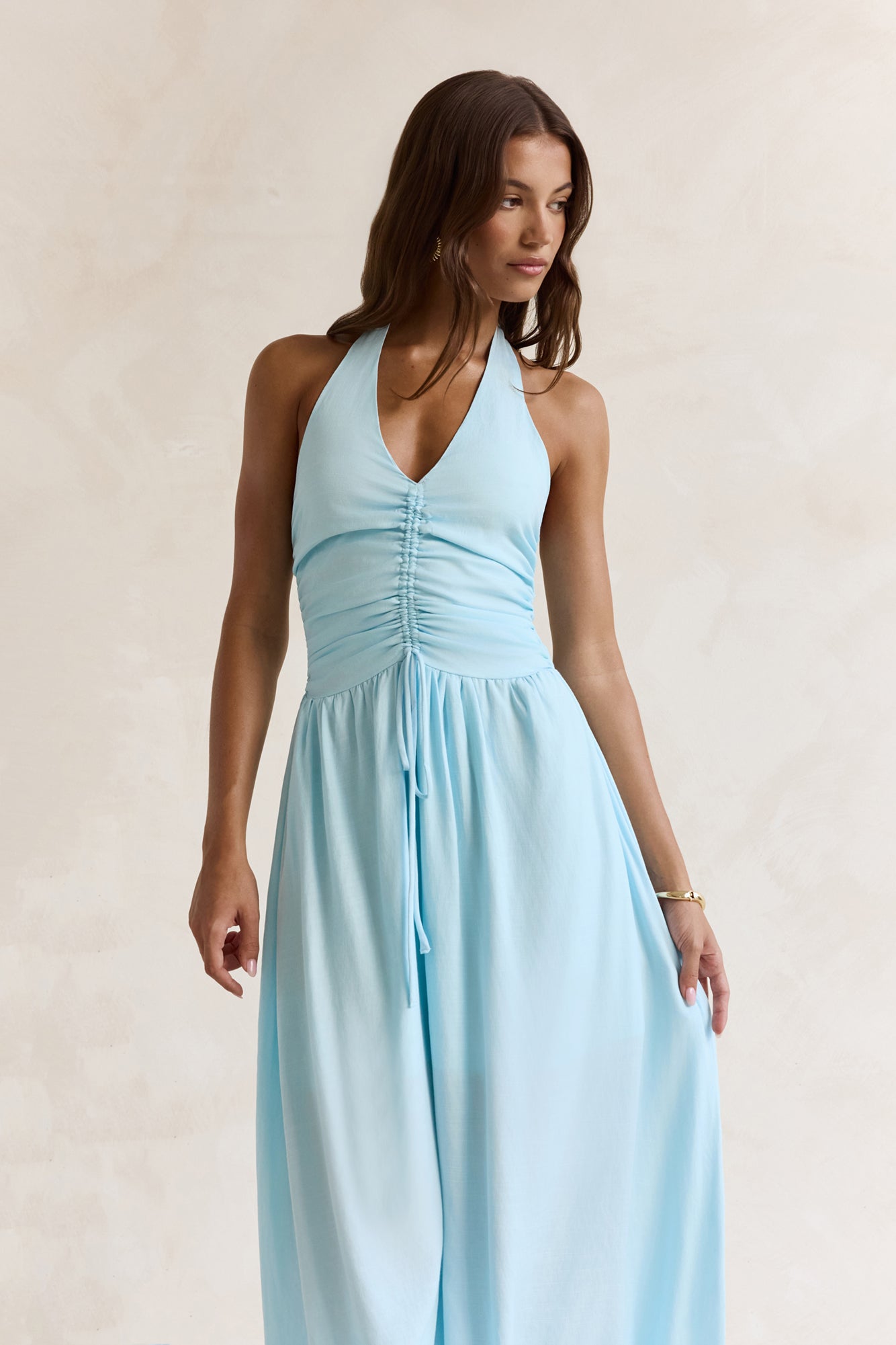 Robe Maxi Halter Heart Of Ours Bleu