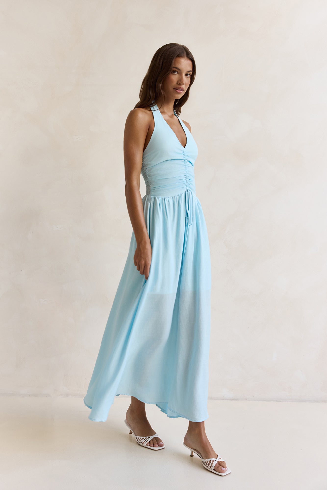 Robe Maxi Halter Heart Of Ours Bleu