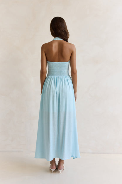 Robe Maxi Halter Heart Of Ours Bleu
