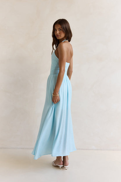 Robe Maxi Halter Heart Of Ours Bleu