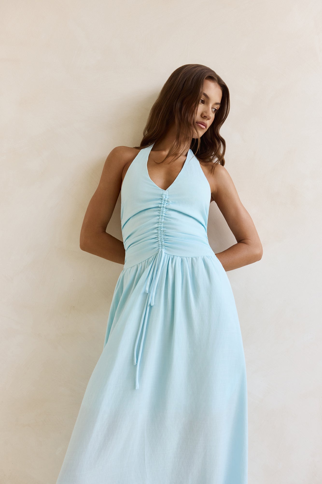 Robe Maxi Halter Heart Of Ours Bleu