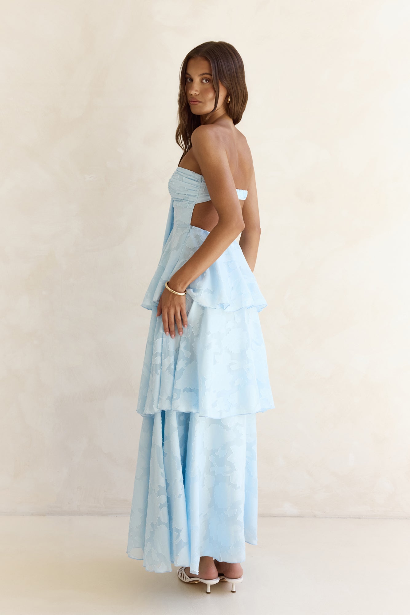 Connaissez Votre Cœur Robe Maxi Sans Bretelles Bleue