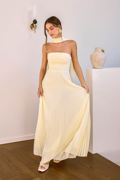 Robe Maxi Sans Bretelles Rosewater Roads Jaune