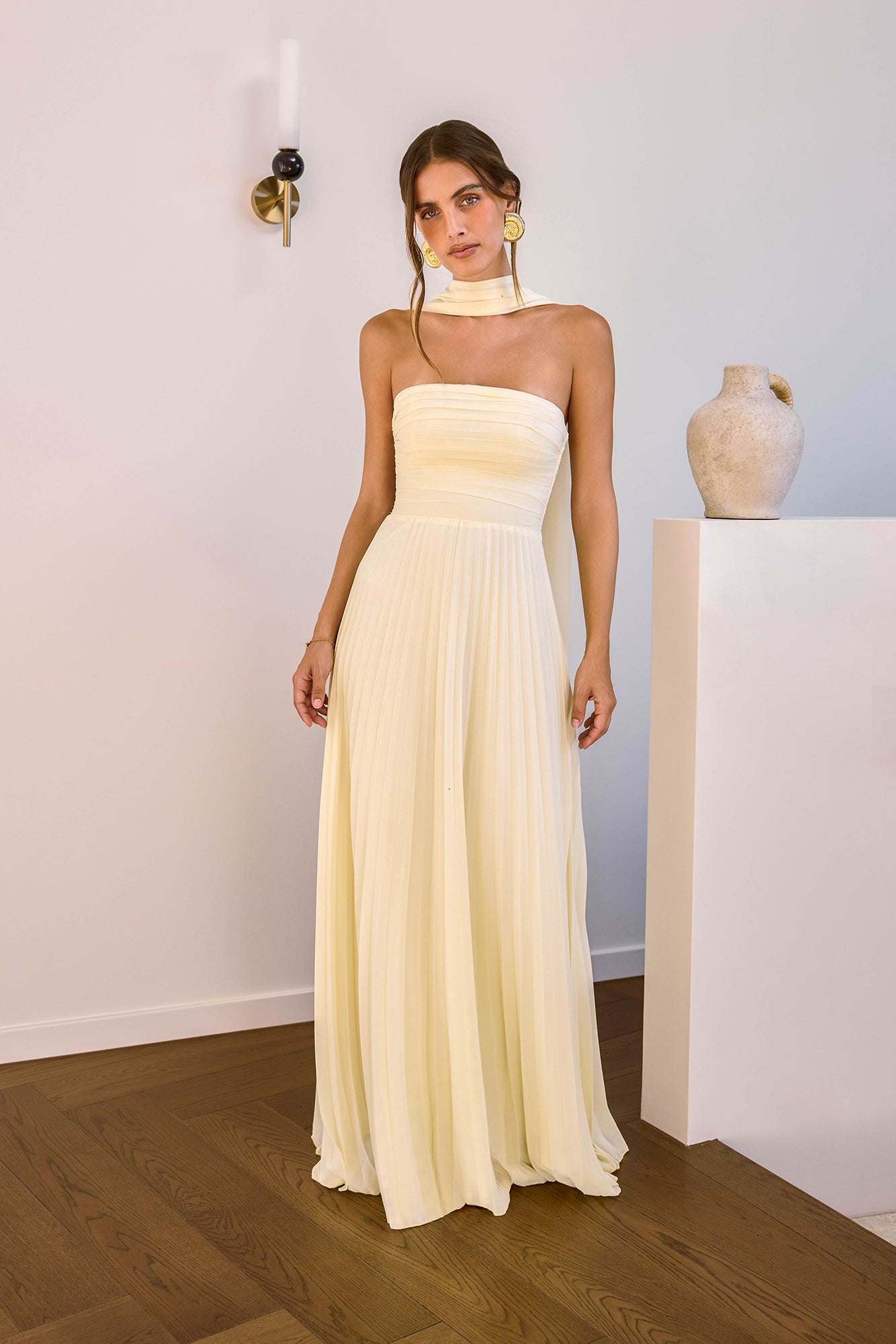 Robe Maxi Sans Bretelles Rosewater Roads Jaune