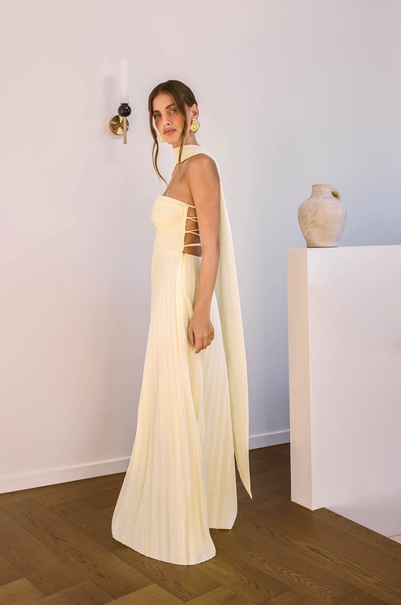 Robe Maxi Sans Bretelles Rosewater Roads Jaune