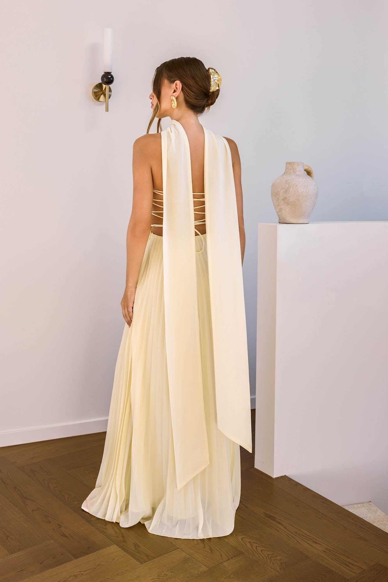 Robe Maxi Sans Bretelles Rosewater Roads Jaune