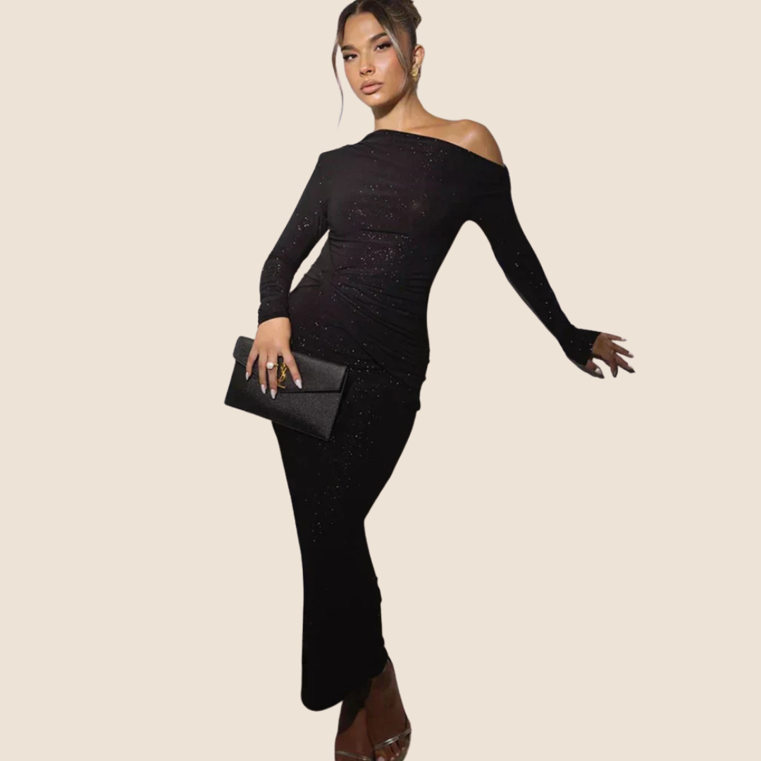 Marélle | Robe maxi scintillante avec une coupe élégante