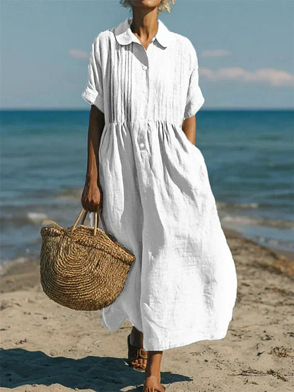 ROBE EN LIN ÉLÉGANTE POUR FEMMES