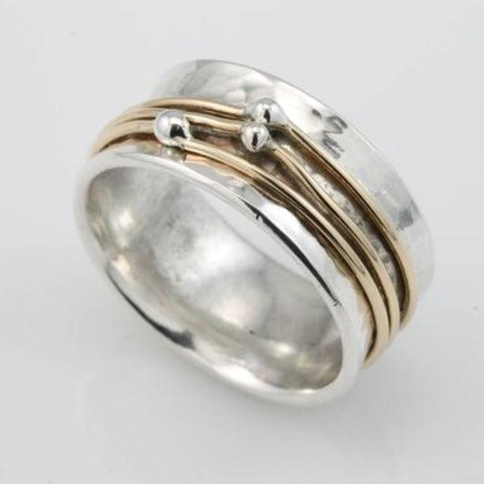 Shine - bague en argent doré vintage