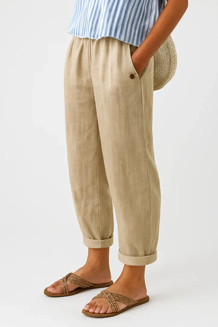 Clara | Pantalon en lin naturel