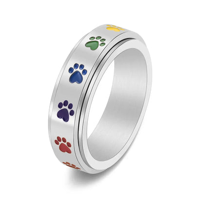 Bague de soulagement du stress en forme de pattes tournantes