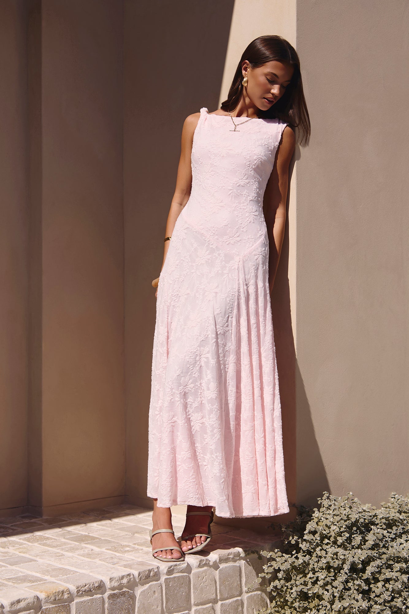 Robe Maxi Douceur Rose