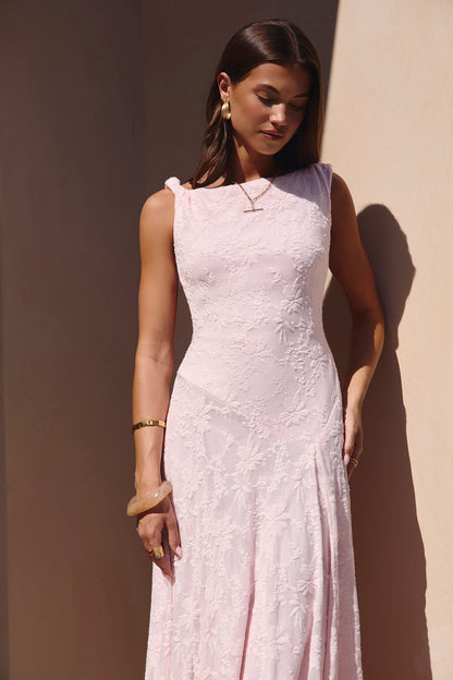 Robe Maxi Douceur Rose