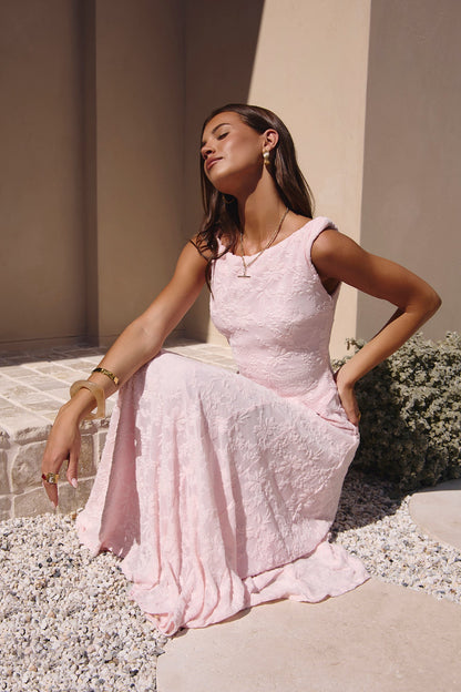 Robe Maxi Douceur Rose