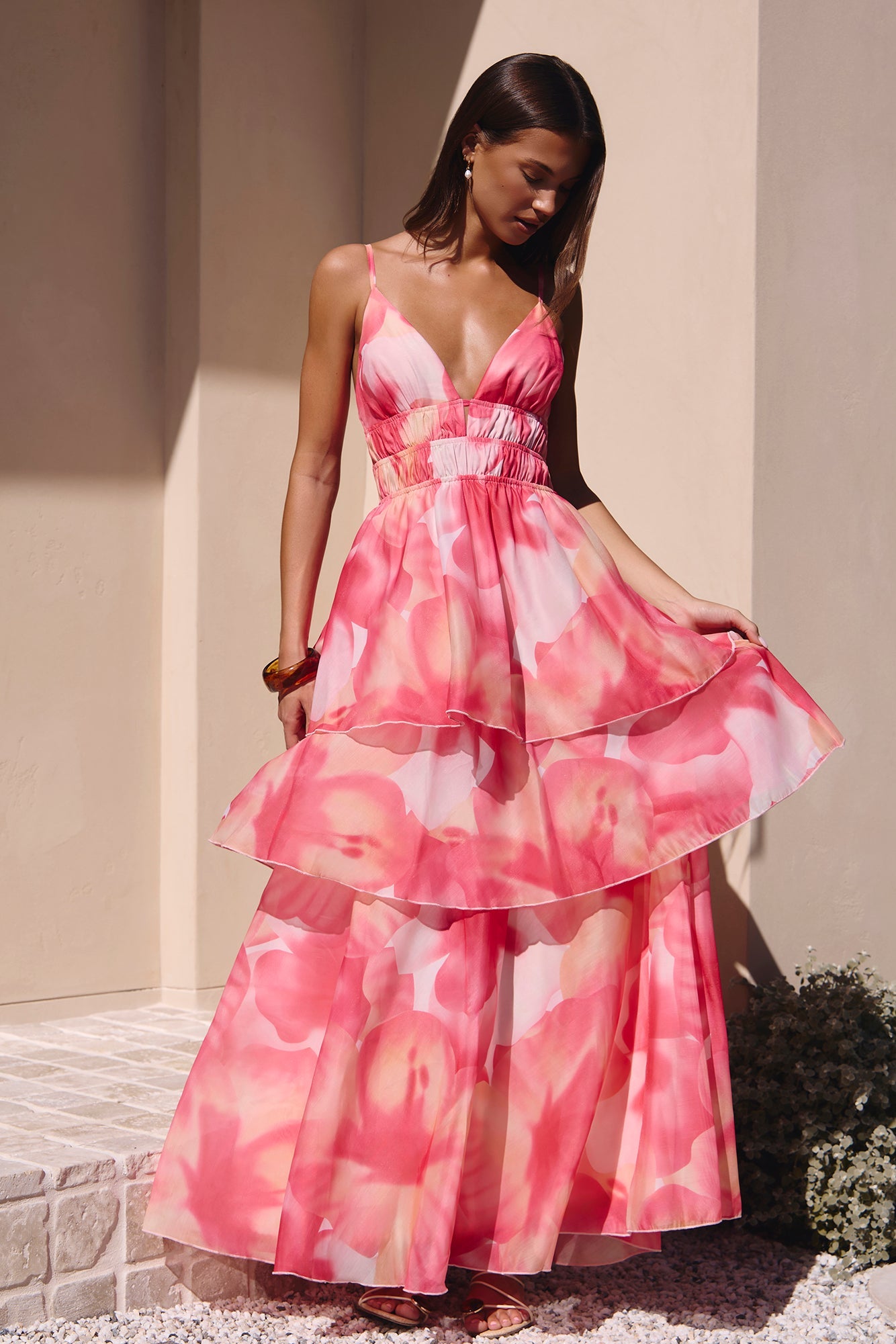 Robe Maxi Parfaite pour Fête Rose
