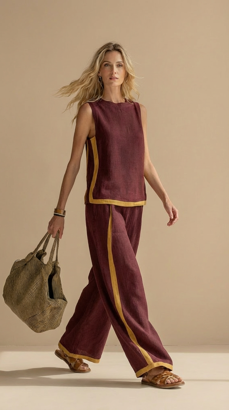 Paula™ | Ensemble en lin et coton confortable et élégant