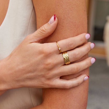 Amour - Bague en cristal en forme de cœur