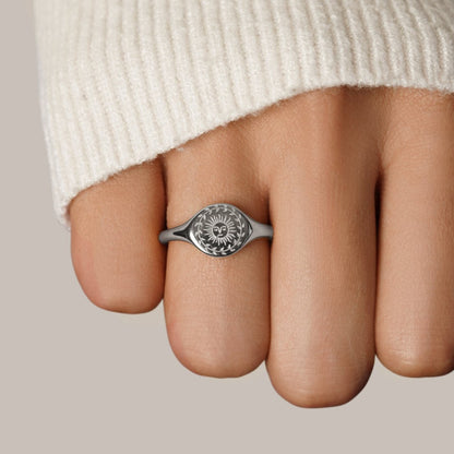 Bague en argent pour le solstice d'été